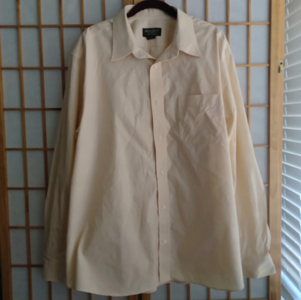 Eddie Bauer Yellow Stripe Relaxed Fit Shirt - Picture 2 of 11